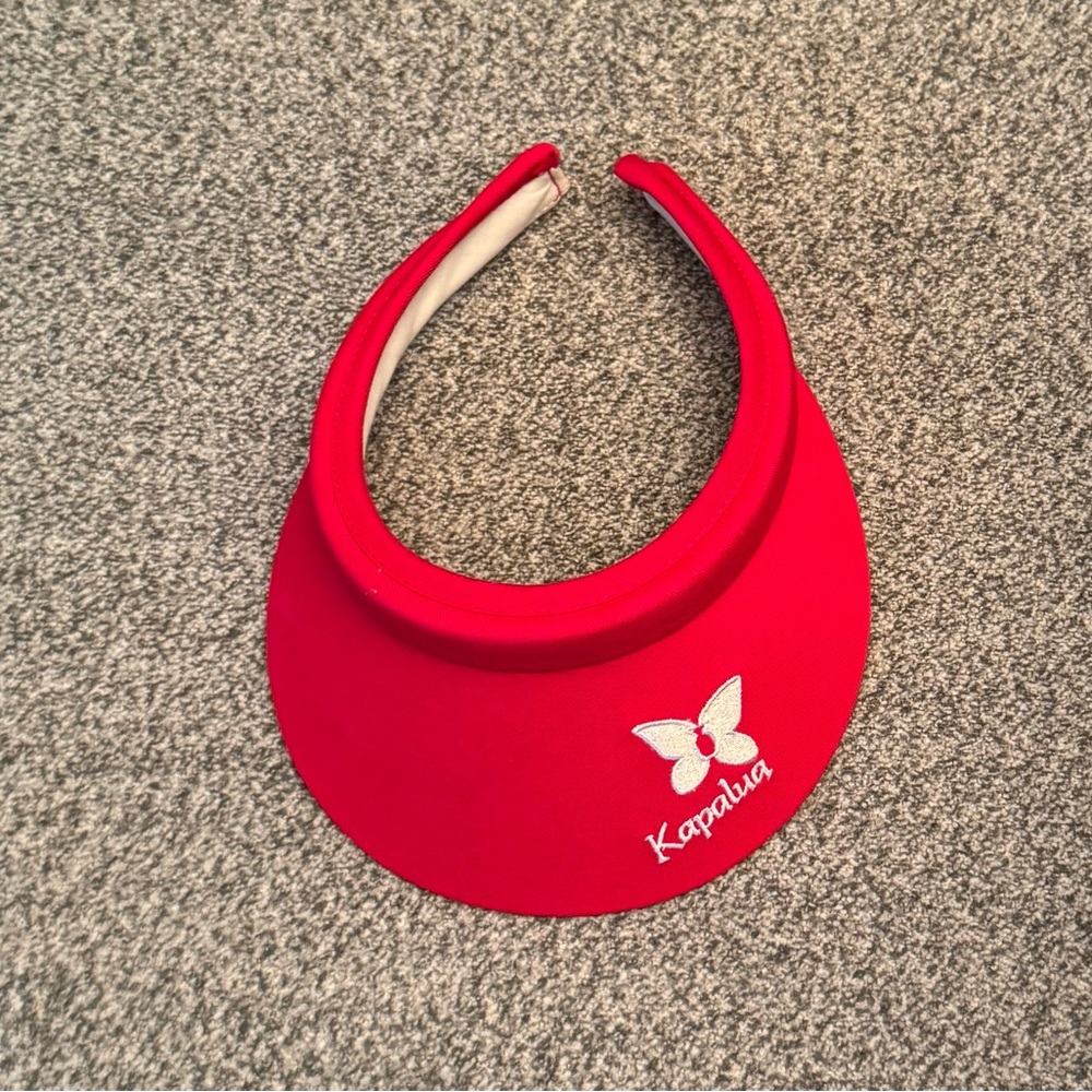 KAPALUA Resort Brand Visor in Red